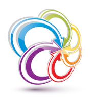 Infinite loop arrows vector abstract symbol graphic design N12