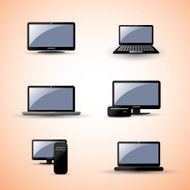 Modern and Vintage PC Laptop Icons