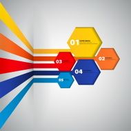 Modern design template with numbered banners N10