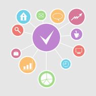 Business infographic design for office concept of success