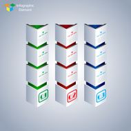 Infographics web design Modern template N26