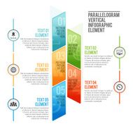 Parallelogram Vertical Infographic Element