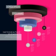 vector abstract 3d Pie Chart infographics N5