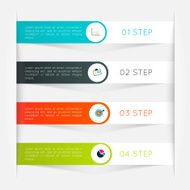 Abstract business info graphics template with icons N191