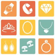 Vector Set of Jewellery Icons N18