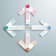 4 White Arrows Cross Compass
