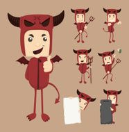 Set of devil characters poses N2