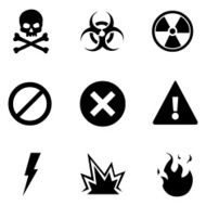 Vector Set of Warning Icons N7