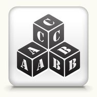 Square Button with Stacked Letter Blocks N2