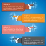 hand number banner design template vector eps 10 illustration N2
