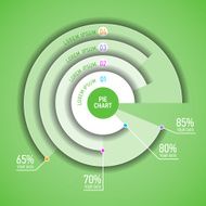 Pie chart infographic template N8