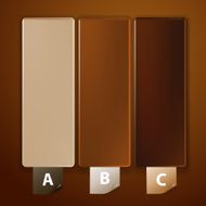 Three frames Infographics chocolate template design N3