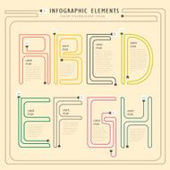 bulb and colorful wire infographics design