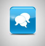 Shine Glossy Computer Icon Feedback Vector Illustration