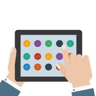 flat tablet app touch