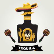 Tequila menu design Mexican drink N5