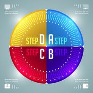 Business Infographics Design Template Vector Elements Divided Circle Diagram Illustration