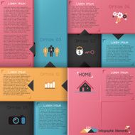Modern infographics options banner N832