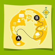 flat design illustration concept of guide