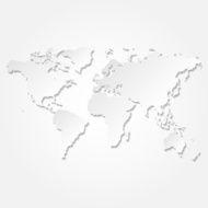vector paper 3D World map card