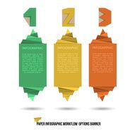 Paper Infographic Workflow Option Banner N5