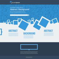 Vector website Abstract blue brochure squares N3