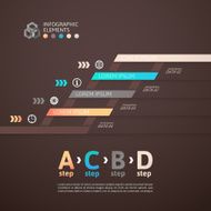 Modern business step origami style options banner N93