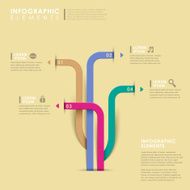 abstract ribbon option infographics N3