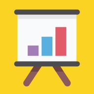 Vector Business Growing Graph Presentation Icon N2