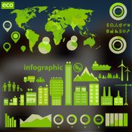 Defocused eco city infographics