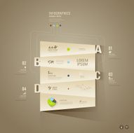 Origami paper cuts Infographics for business design