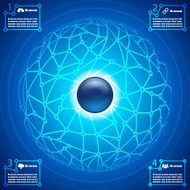 social network infographic abstract background concept illustration vector N4