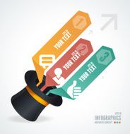 Modern glossy infographics options arrow banner N9