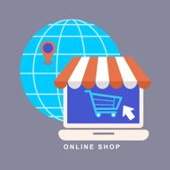 Flat design concept with icons of online shop ideas symbol N2