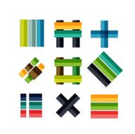 Collection of colorful business geometric shapes N11