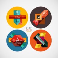 Flat infographic design concept set N9