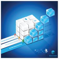 Stair Cube Business Infographic Design Template N3