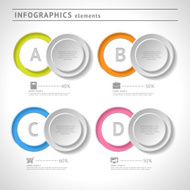 Business infographics elements Circle design template Abstract web layout