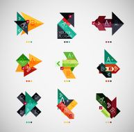 Vector infographic option banner design collection N3