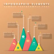 abstract triangle chart infographics N2