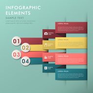 abstract origami chart infographics