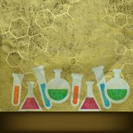 Retro chemistry background N2