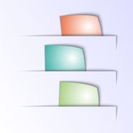 Vector paper multicolor tabs