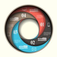 Abstract paper infographics in a circle shape