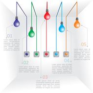 Creative light bulb abstract charts