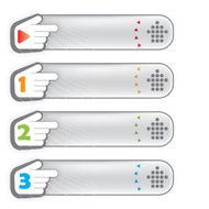 Advertisement space with hand cursors