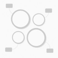 Infographic grey circles