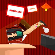 Flat Illustration Imagination and Creative Concept 1