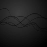 Abstract black waves modern background