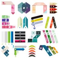 Set of stripes infographic design templates N4